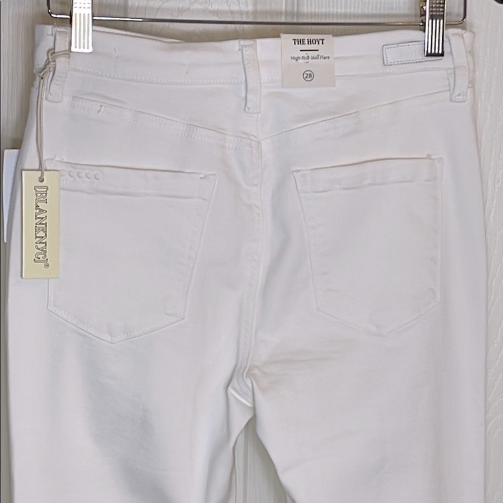 BLANKNYC The Hoyt White High-Rise Mini Flare Stretch Nordstrom Jeans Size 6 / 28 - Picture 10 of 17